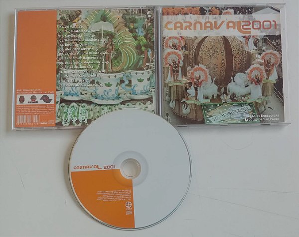 Cd Carnaval 2001 - Sambas de Enredo das Escolas de São Paulo Interprete Escolas de São Paulo [usado]