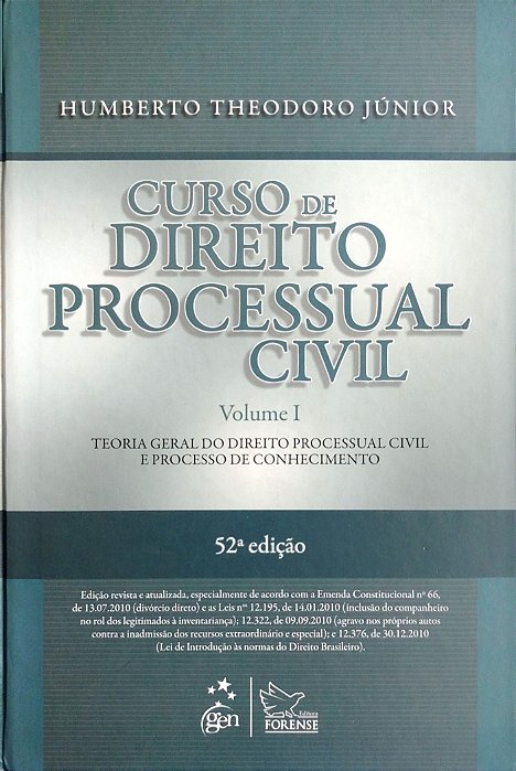 Livro Curso de Direito Processual Civil - Volume I Autor Júnior, Humberto Theodoro (2011) [seminovo]