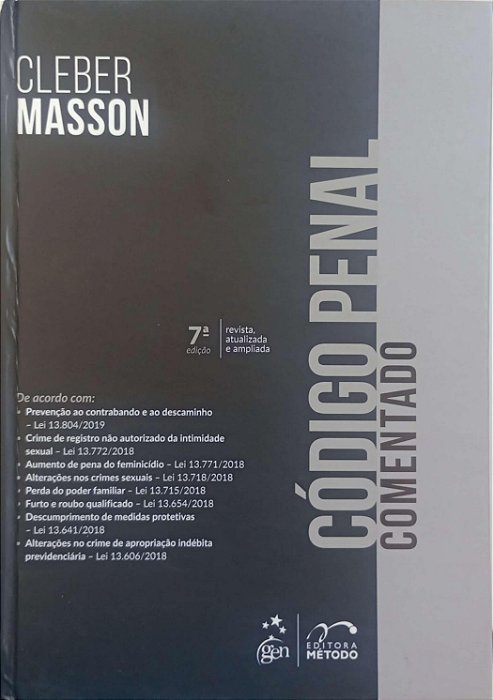 Livro Código Penal Comentado Autor Masson, Cleber (2019) [usado]