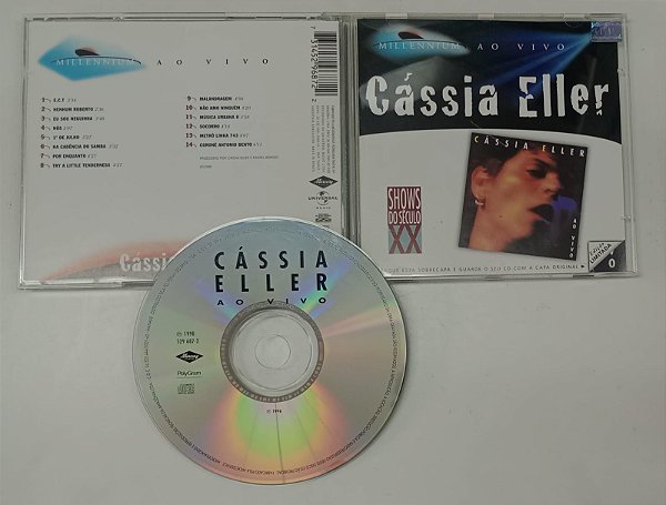 Cd ao Vivo - Cássia Eller Interprete Cássia Eller (1998) [usado]
