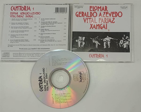 Cd Cantoria 1 Interprete Geraldo Azevedo, Vital Farias e Xangai [usado]
