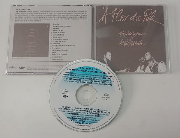 Cd À Flor da Pele - Ney Matogrosso e Rafael Rabello Interprete Ney Matogrosso e Rafael Rabello (1991) [usado]