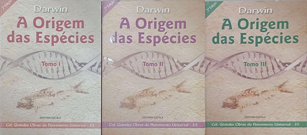 Livro a Origem das Espécies - 3 Tomos Autor Darwin, Charles (2008) [usado]
