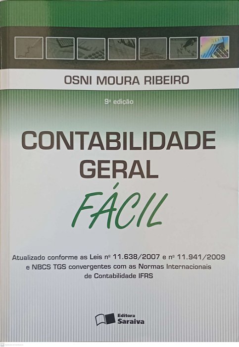 Livro Contabilidade Geral Fácil Autor Ribeiro, Osni Moura (2014) [seminovo]