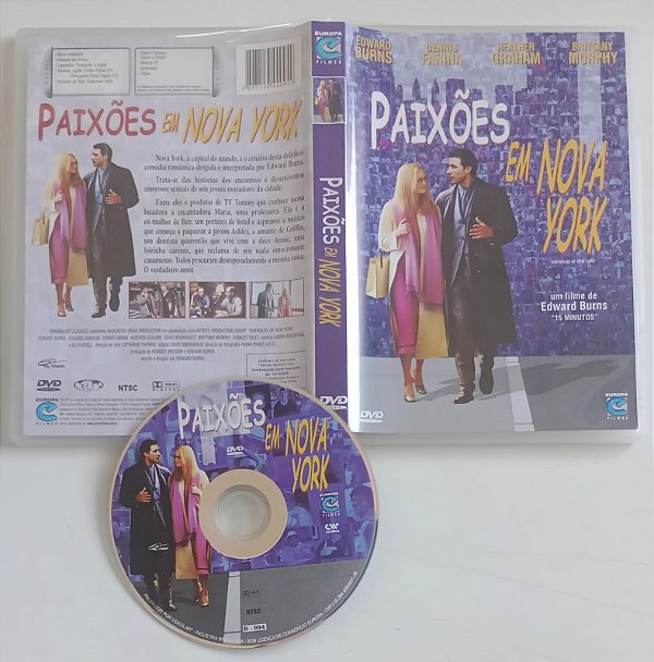 Dvd Paixões em Nova York Editora Edward Burns [seminovo]