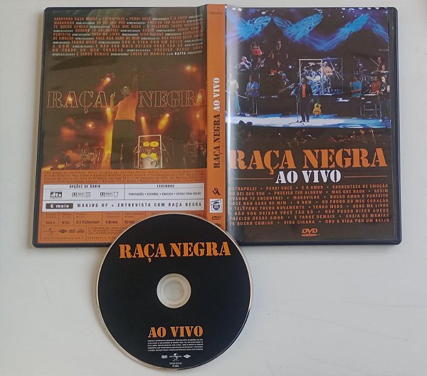 Dvd Raça Negra - ao Vivo Editora Santiago Ferraz e Luiz Carlos Maluly [seminovo]