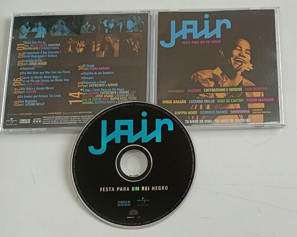 Cd Festa para um Rei Negro - Jair Rodrigues Interprete Jair Rodrigues (2009) [usado]
