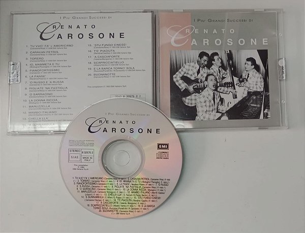 Cd I Piu'' Grandi Sucessi Di Renato Carosone Interprete Renato Carosone (1995) [usado]
