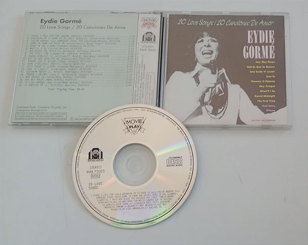 Cd 20 Love Songs / 20 Canciones de Amor - Eydie Gormé Interprete Eydie Gormé (1992) [seminovo]