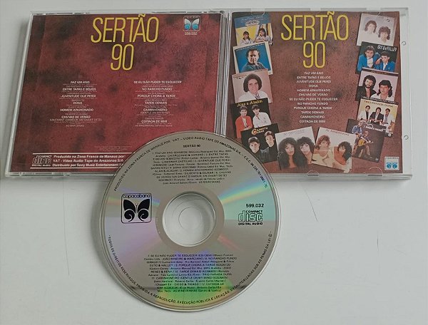 Cd Sertão 90 - Coletânea Sertanejo Interprete Vários Artistas [seminovo]