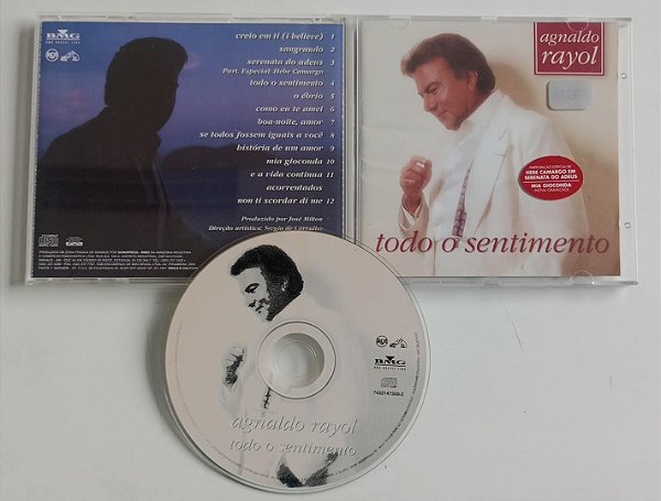 Cd Todo o Sentimento - Agnaldo Rayol Interprete Agnaldo Rayol (1997) [usado]