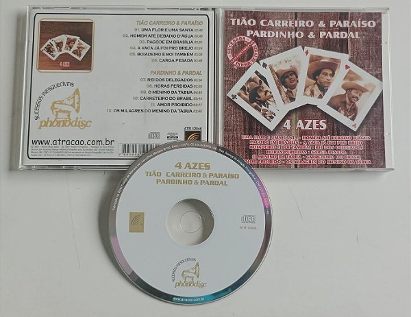 Cd 4 Ases - Tião Carreiro & Paraíso, Pardinho & Pardal Interprete Tião Carreiro & Paraíso, Pardinho & Pardal (2003) [usado]