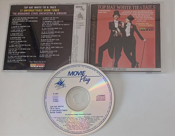 Cd Top Hat White Tie & Tails Interprete The Broadway Stage Orchestra & Singers (1989) [usado]