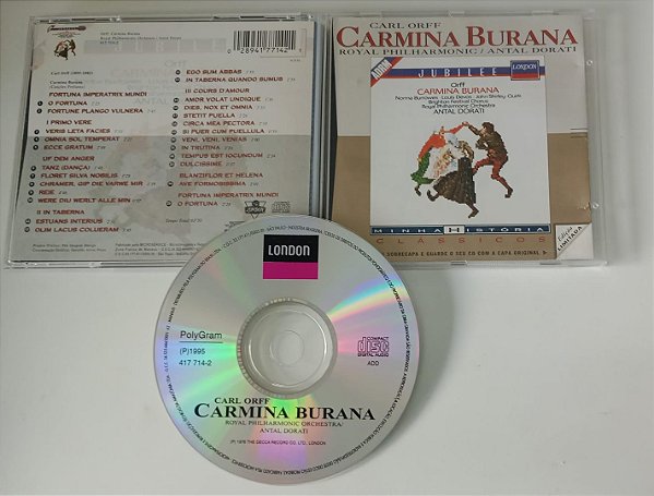 Cd Carl Orff / Carmina Burana - Minha História Clássicos Interprete Royal Philharmonic, Antal Dorati (1995) [usado]