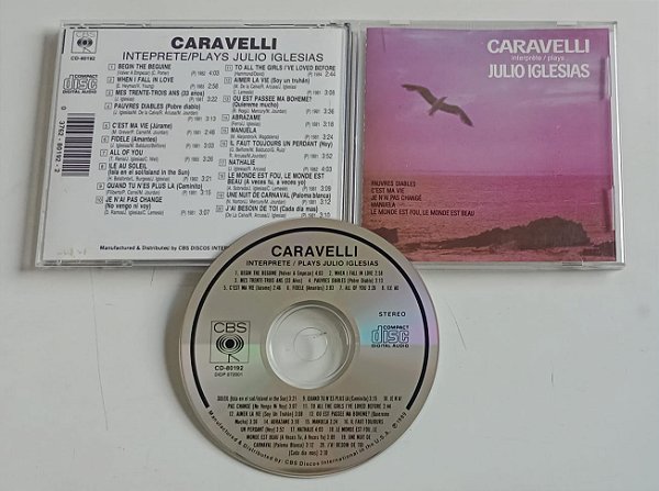 Cd Caravelli Plays Julio Iglesias Interprete Caravelli (1989) [usado]