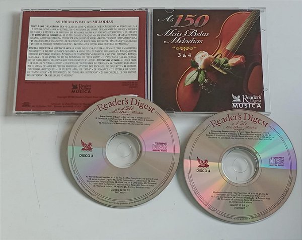 Cd as 150 Mais Belas Melodias 3 e 4 Interprete Vários Artistas (1998) [usado]