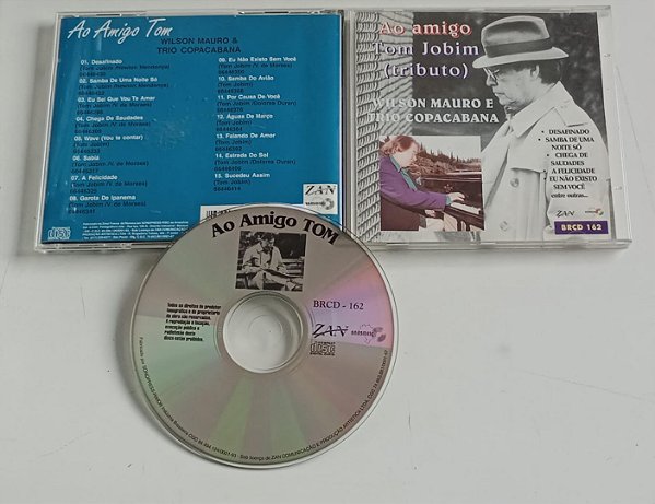 Cd ao Amigo Tom Jobim (tributo) Interprete Wilson Mauro e Trio Copacabana [usado]