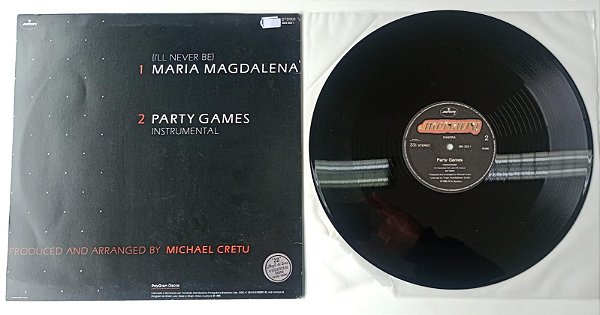 Disco de Vinil Maria Magdalena / Party Games (single 1985) - Sandra Interprete Sandra (1985) [usado]