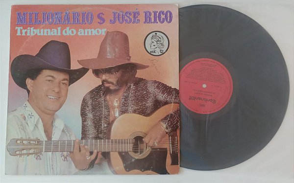 Disco de Vinil Tribunal do Amor [1982] - Milionário e José Rico Interprete Milionário e José Rico (1982) [usado]