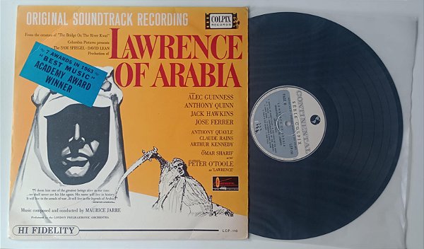 Disco de Vinil Lawrence da Arábia (músicas da Trilha Sonora do Filme) Interprete Orquestra Filarmonica de Londres [usado]
