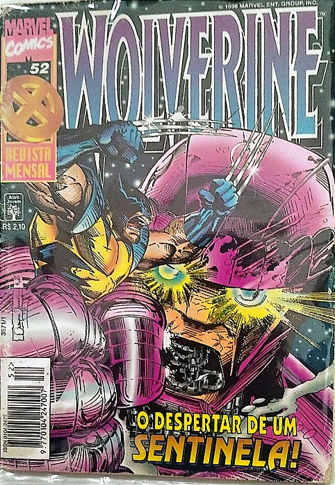 Gibi Wolverine #52 - Formatinho Autor (1996) [usado]
