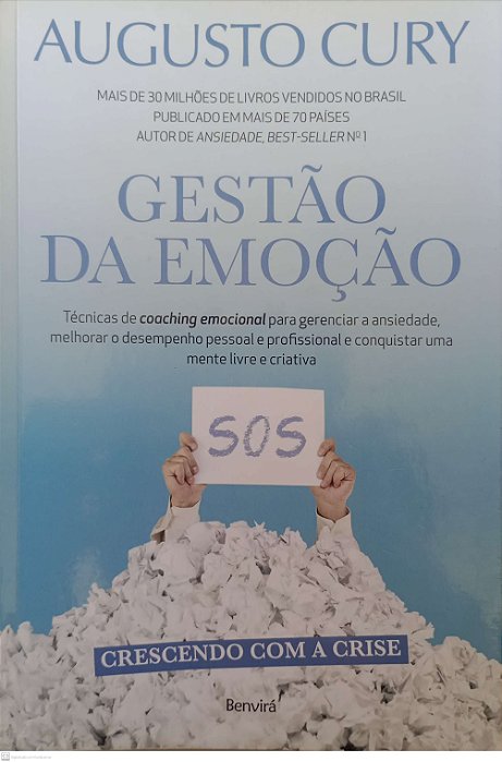 Livro Gestão de Emoção Autor Cury, Augusto (2015) [usado]