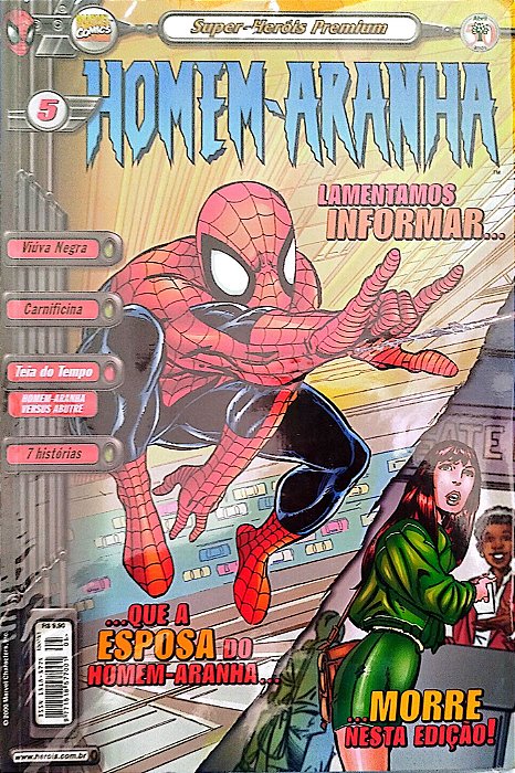Gibi Homem-aranha #5 - Super-heróis Premium Autor (2000) [usado]