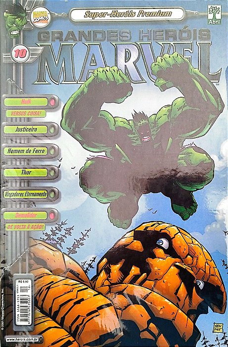 Gibi Grandes Heróis Marvel #10 - Super-heróis Premium Autor (2001) [usado]