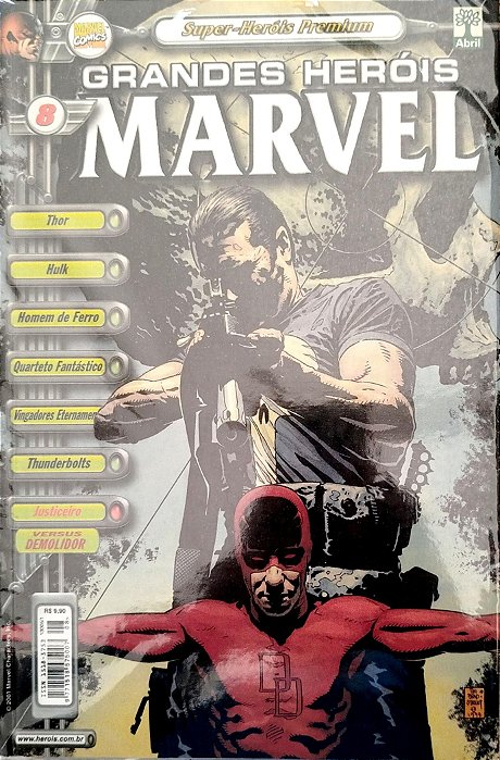Gibi Grandes Heróis Marvel #8 - Super-heróis Premium Autor (2001) [usado]