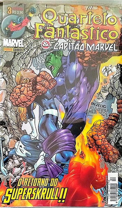 Gibi Quarteto Fantástico e Capitão Marvel #3 Autor (2002) [usado]