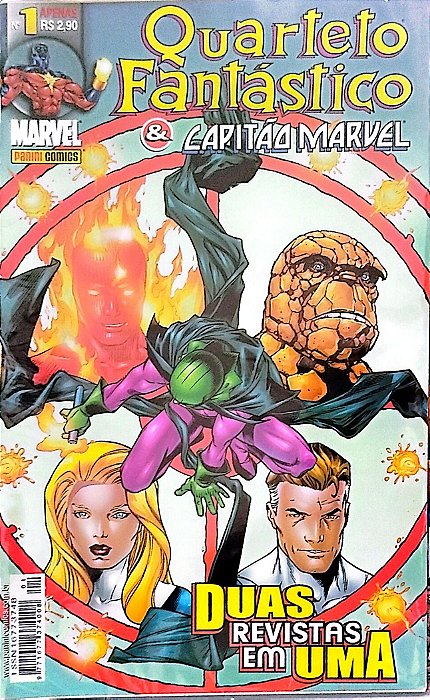 Gibi Quarteto Fantástico e Capitão Marvel #1 Autor (2002) [usado]
