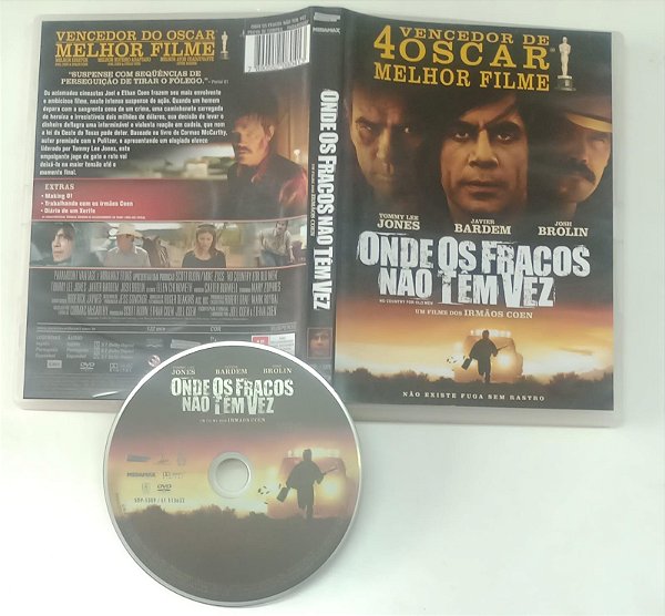 Dvd onde os Fracos Não Têm Vez Editora Joel Coen e Ethan Coen [usado]