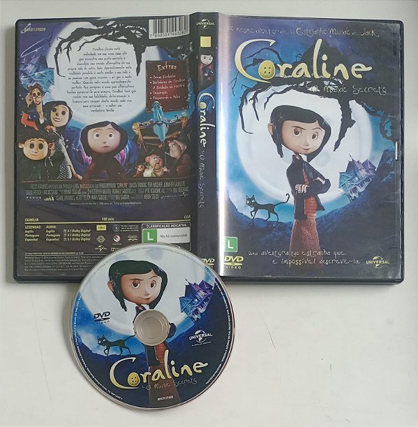 Dvd Coraline e o Mundo Secreto Editora Henry Selick [seminovo]