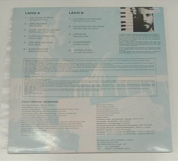Disco de Vinil All Over The World... (mundo Afora 1994) Gerson Ortega Interprete Gerson Ortega (1994) [usado]
