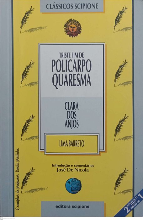 Livro Triste Fim de Policarpo Quaresma / Clara dos Anjos Autor Barreto, Lima (1994) [usado]
