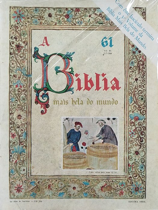 Livro a Bíblia Mais Bela do Mundo - Fascículos 61 a 70 Autor Vários (1966) [usado]