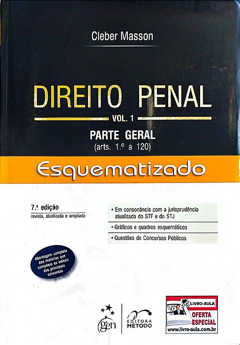 Livro Direito Penal Esquematizado 1 - Parte Geral (art. 1º a 120) Autor Masson, Cleber (2013) [seminovo]