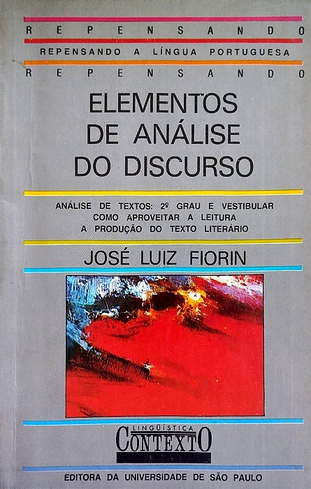 Livro Elementos de Análise do Discurso Autor Fiorin, José Luiz (1996) [usado]