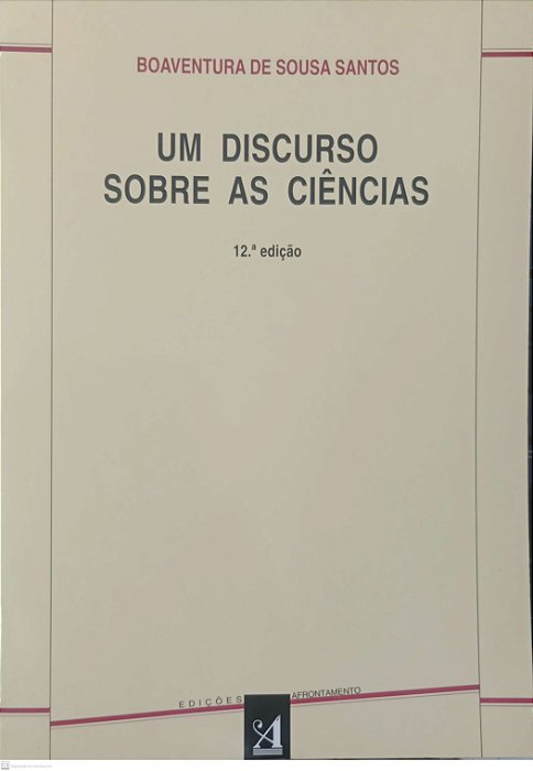 Livro um Discurso sobre as Ciências Autor Santos, Boavencutra de Sousa (2001) [usado]