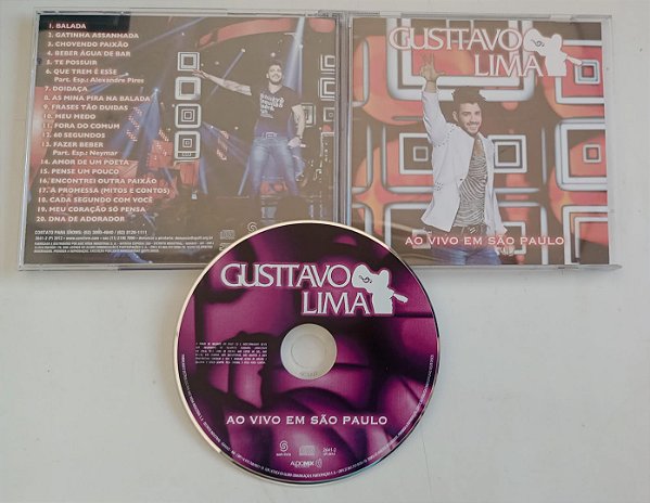 Cd ao Vivo em São Paulo - Gusttavo Lima Interprete Gusttavo Lima (2012) [usado]