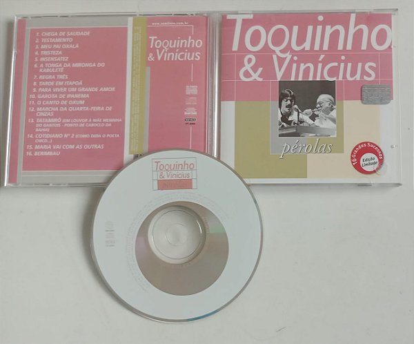 Cd Pérolas - Toquinho e Vinícius Interprete Toquinho e Vinícius (2000) [seminovo]
