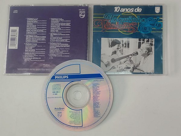 Cd 10 Anos de Toquinho e Vinicius Interprete Toquinho e Vinicius (1989) [usado]