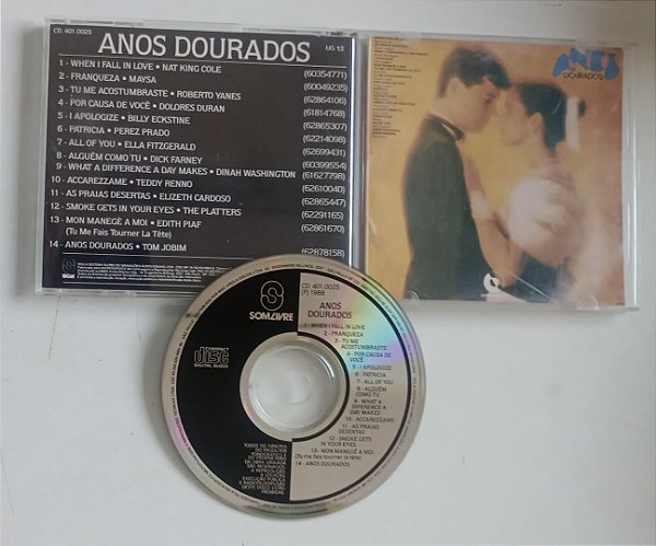 Cd Anos Dourados - Trilha Internacional Interprete Vários Artistas (1988) [usado]