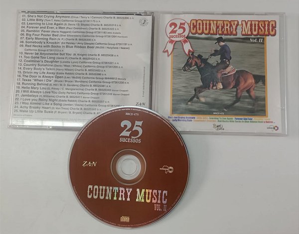Cd Country Music 2 - 25 Sucessos Interprete Vários Artistas [usado]