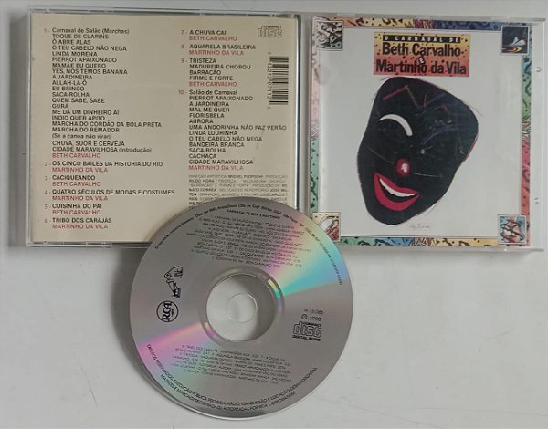 Cd o Carnaval de Beth Carvalho e Martinho da Vila Interprete Beth Carvalho, Martinho da Vila (1994) [usado]