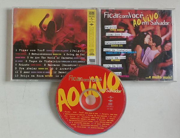 Cd Ficar com Você ao Vivo em Salvador Interprete Vários Artistas (1999) [usado]