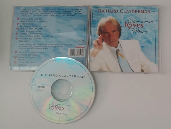 Cd When a Man Loves a Woman Interprete Richard Clayderman (1994) [usado]