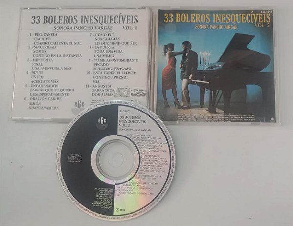 Cd 33 Boleros Inesquecíveis Vol. 2 Interprete Sonora Pancho Vargas (1994) [usado]