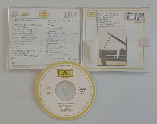 Cd Tchaikovsky / Rachmaninov Interprete Sviatoslav Richter, Herbert Von Karajan (1996) [usado]