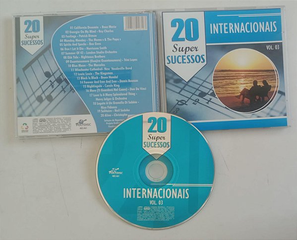 Cd 20 Super Sucessos Internacionais 3 Interprete Vários Artistas (2000) [usado]